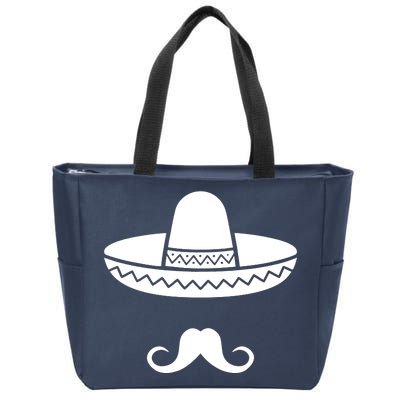 Cinco De Mayo Mexican Sombrero Moustache1 Zip Tote Bag