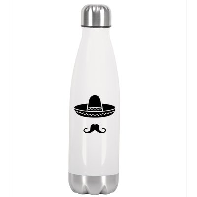 Cinco De Mayo Mexican Sombrero Moustache1 Stainless Steel Insulated Water Bottle