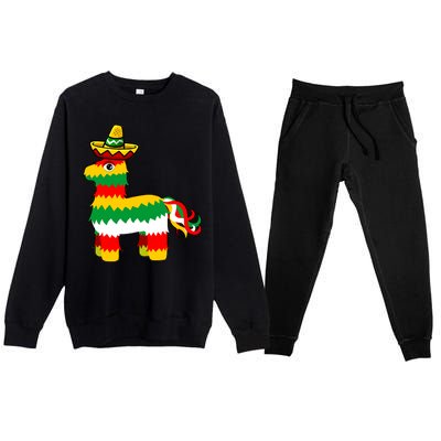 Cinco De Mayo Party Pinata Fiesta Sombrero Premium Crewneck Sweatsuit Set