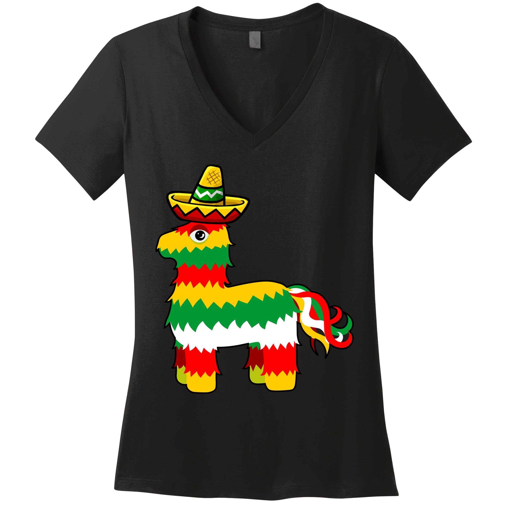 Cinco De Mayo Party Pinata Fiesta Sombrero Women's V-Neck T-Shirt
