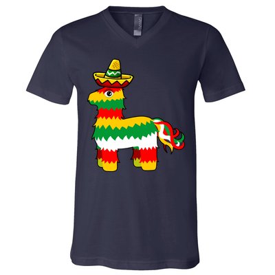 Cinco De Mayo Party Pinata Fiesta Sombrero V-Neck T-Shirt