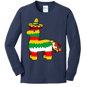 Cinco De Mayo Party Pinata Fiesta Sombrero Kids Long Sleeve Shirt