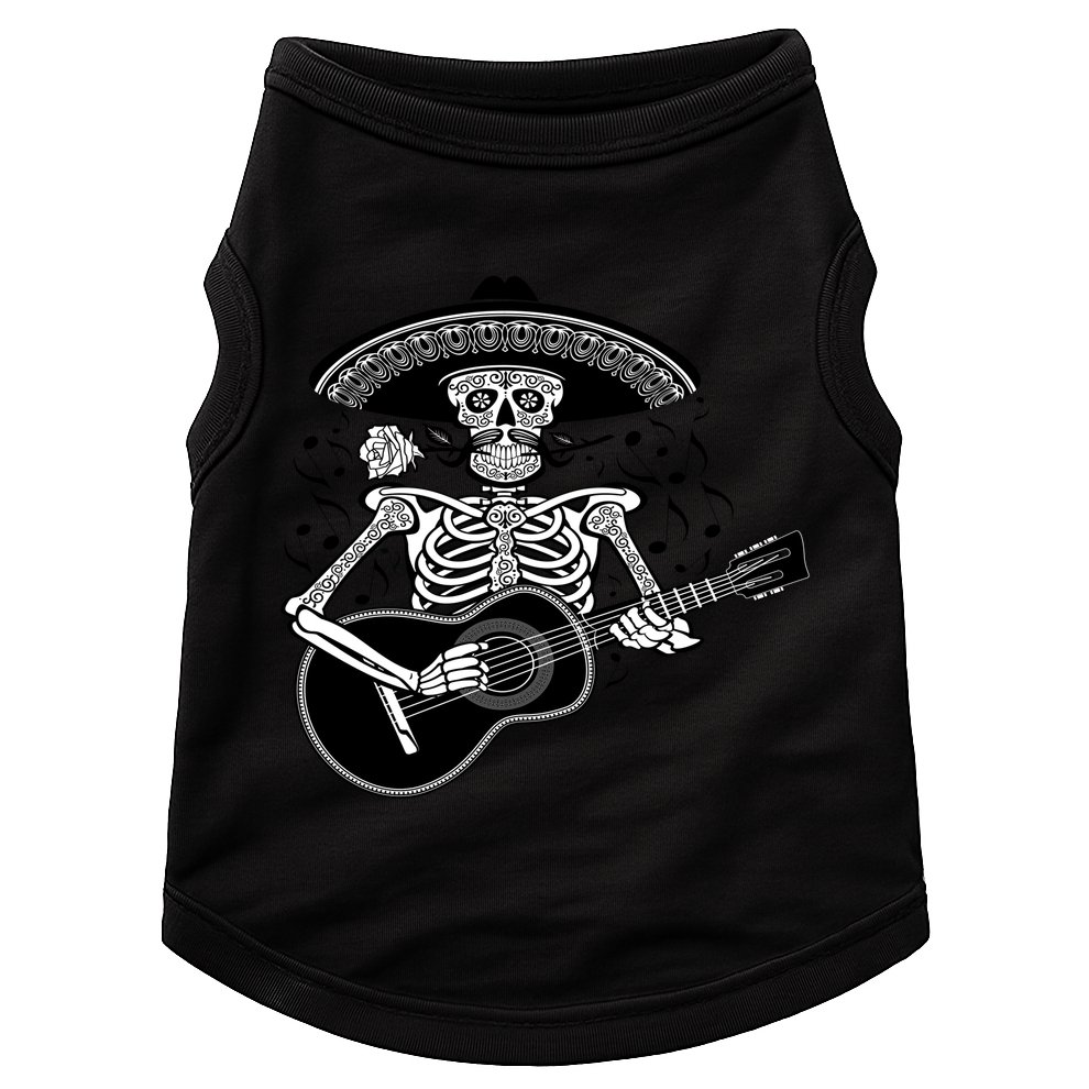 Cinco De Mayo Skeleton Playing the Guitar Doggie Tank