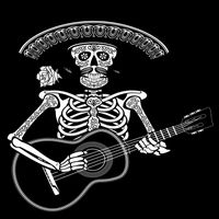 Cinco De Mayo Skeleton Playing the Guitar Sustainable Bucket Hat