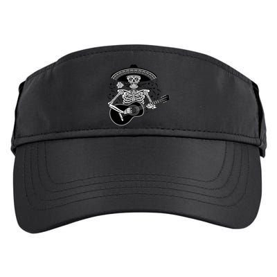 Cinco De Mayo Skeleton Playing the Guitar Adult Drive Performance Visor