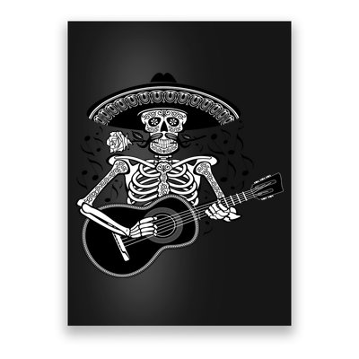 Cinco De Mayo Skeleton Playing the Guitar Poster