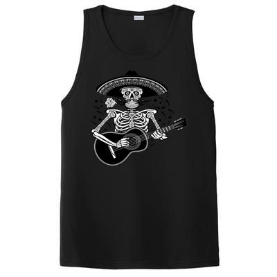 Cinco De Mayo Skeleton Playing the Guitar PosiCharge Competitor Tank