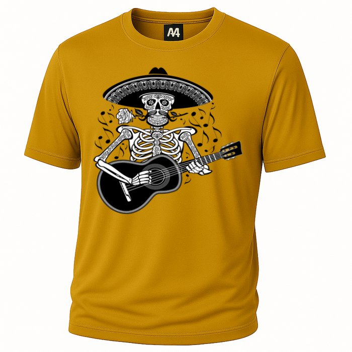 Cinco De Mayo Skeleton Playing the Guitar Performance Shirt