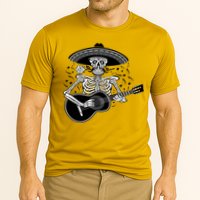 Cinco De Mayo Skeleton Playing the Guitar Performance Shirt