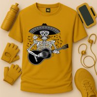 Cinco De Mayo Skeleton Playing the Guitar Performance Shirt