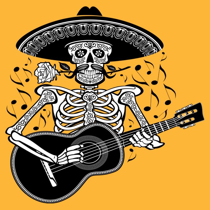 Cinco De Mayo Skeleton Playing the Guitar Performance Shirt