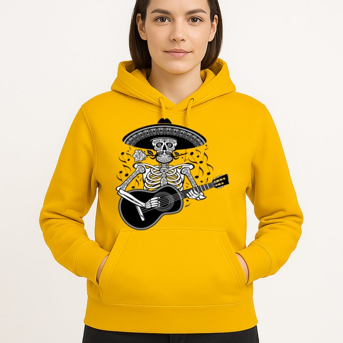 Cinco De Mayo Skeleton Playing the Guitar Hoodie