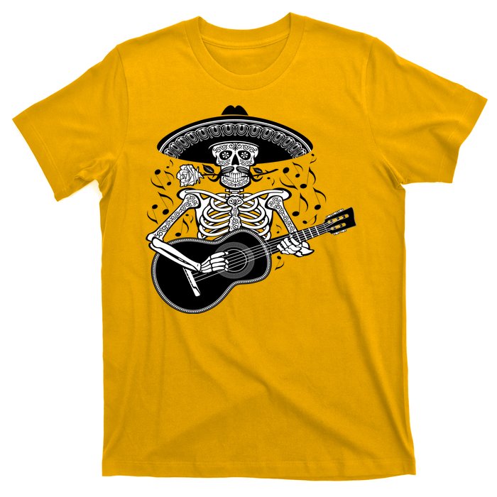 Cinco De Mayo Skeleton Playing the Guitar T-Shirt