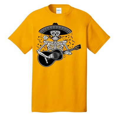 Cinco De Mayo Skeleton Playing the Guitar Tall T-Shirt