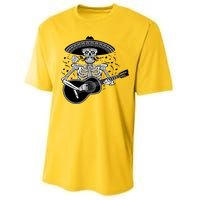 Cinco De Mayo Skeleton Playing the Guitar Performance Sprint T-Shirt