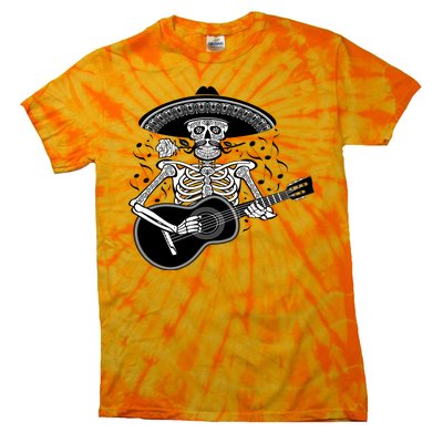 Cinco De Mayo Skeleton Playing the Guitar Tie-Dye T-Shirt