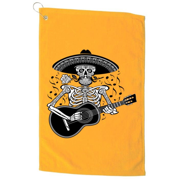 Cinco De Mayo Skeleton Playing the Guitar Golf Towel