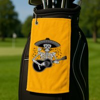 Cinco De Mayo Skeleton Playing the Guitar Golf Towel