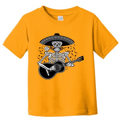 Cinco De Mayo Skeleton Playing the Guitar Toddler T-Shirt