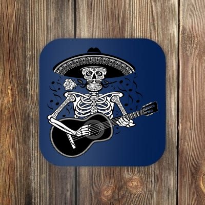 Cinco De Mayo Skeleton Playing the Guitar Coaster