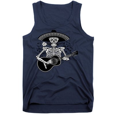 Cinco De Mayo Skeleton Playing the Guitar Tank Top