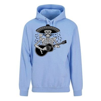 Cinco De Mayo Skeleton Playing the Guitar Unisex Surf Hoodie