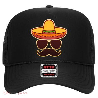 Cinco De Mayo Sombrero 'Stash  High Crown Mesh Back Trucker Hat