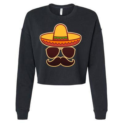 Cinco De Mayo Sombrero 'Stash  Cropped Pullover Crew