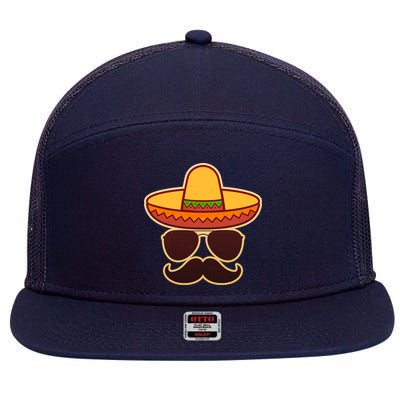 Cinco De Mayo Sombrero 'Stash  7 Panel Mesh Trucker Snapback Hat