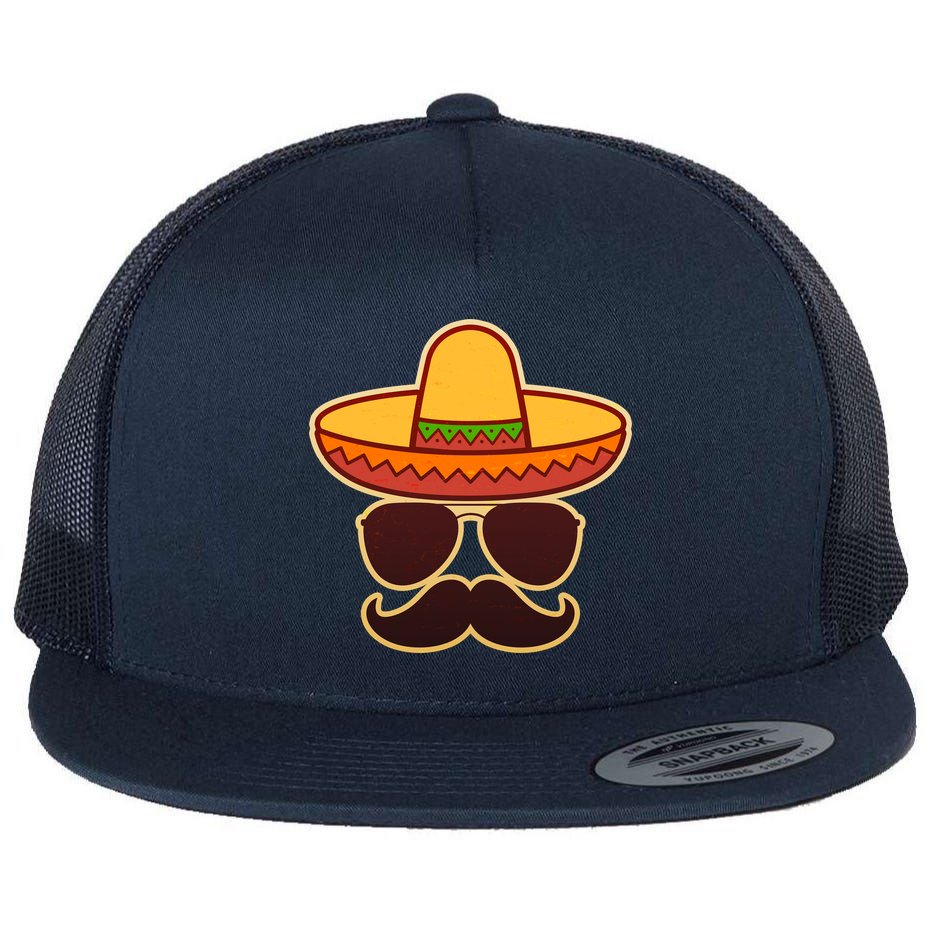 Cinco De Mayo Sombrero 'Stash  Flat Bill Trucker Hat