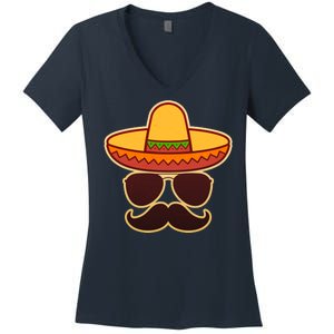 Cinco De Mayo Sombrero 'Stash  Women's V-Neck T-Shirt