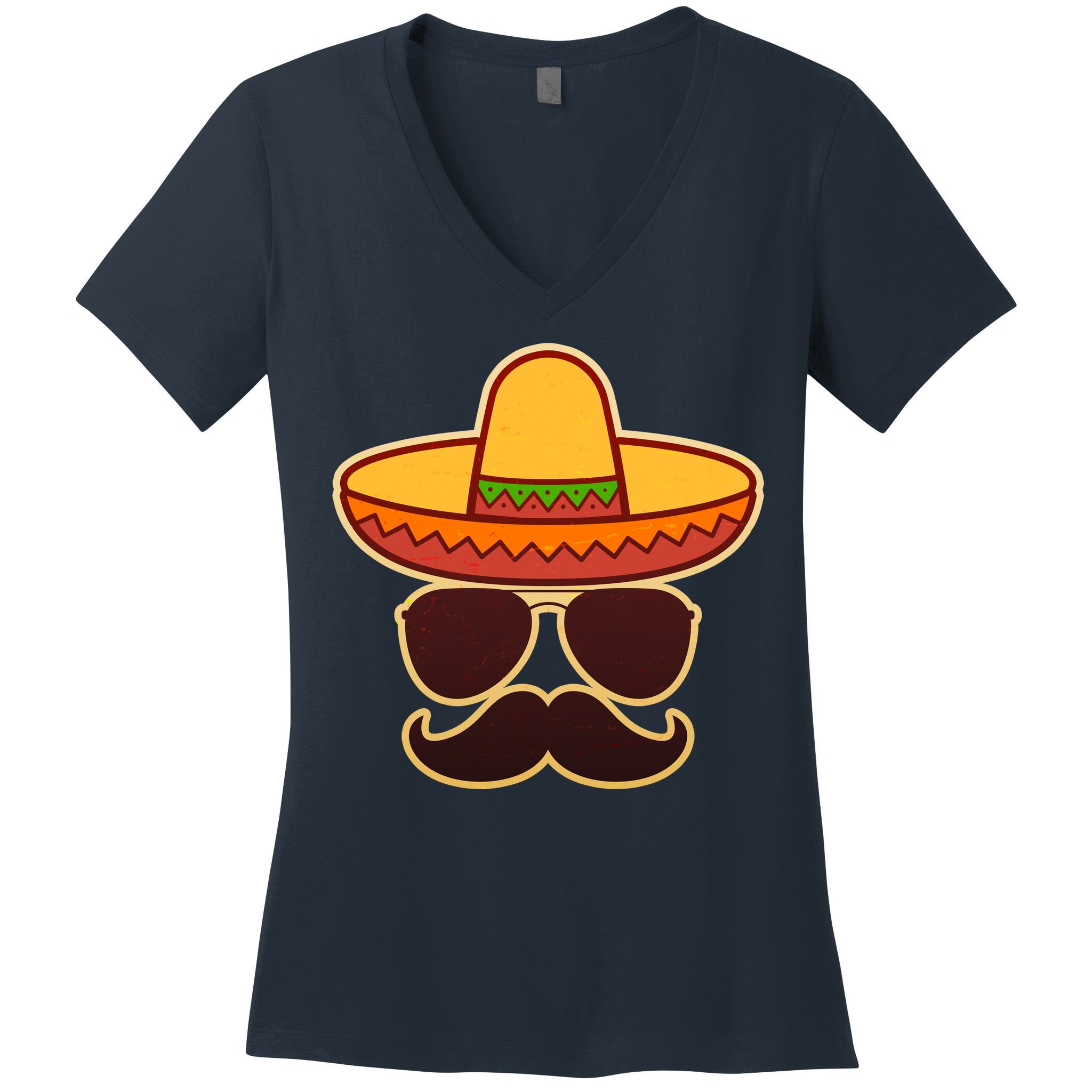 Cinco De Mayo Sombrero 'Stash  Women's V-Neck T-Shirt