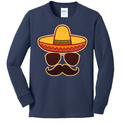 Cinco De Mayo Sombrero 'Stash  Kids Long Sleeve Shirt