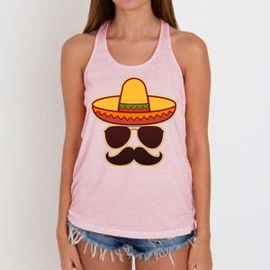 Cinco De Mayo Sombrero 'Stash  Women's Knotted Racerback Tank