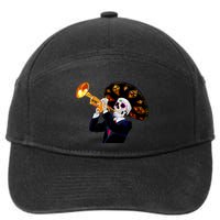 Cinco De Mayo Sugar Skull Playing Trumpet 7-Panel Snapback Hat