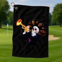 Cinco De Mayo Sugar Skull Playing Trumpet Golf Towel