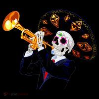 Cinco De Mayo Sugar Skull Playing Trumpet Wool Snapback Cap
