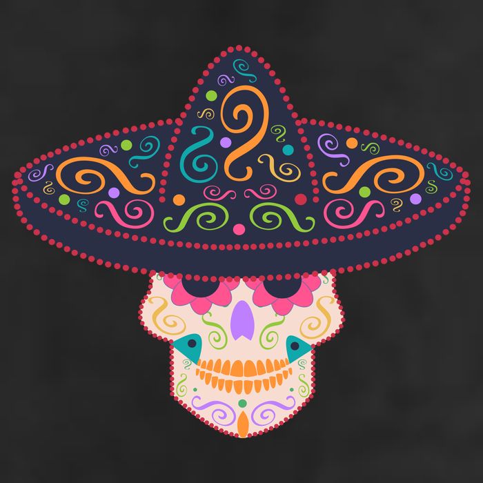 Cinco De Mayo Sugar Skull Sombrero Cool Comfort Performance Bucket Hat