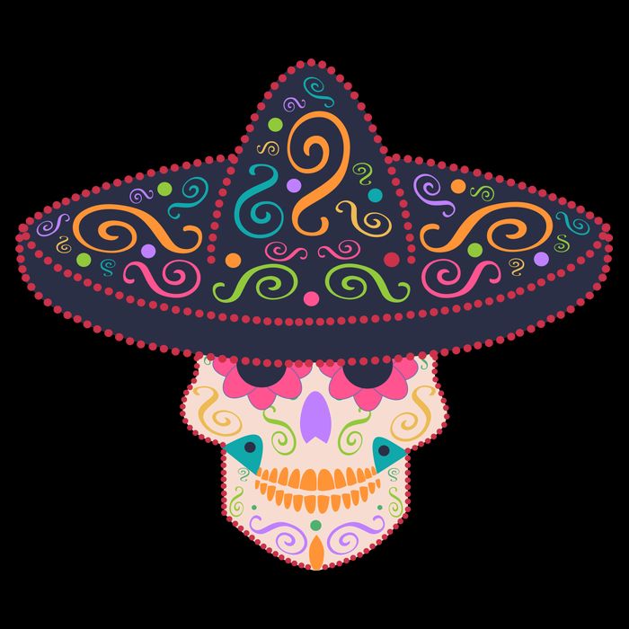 Cinco De Mayo Sugar Skull Sombrero Cooling Performance Crew T-Shirt