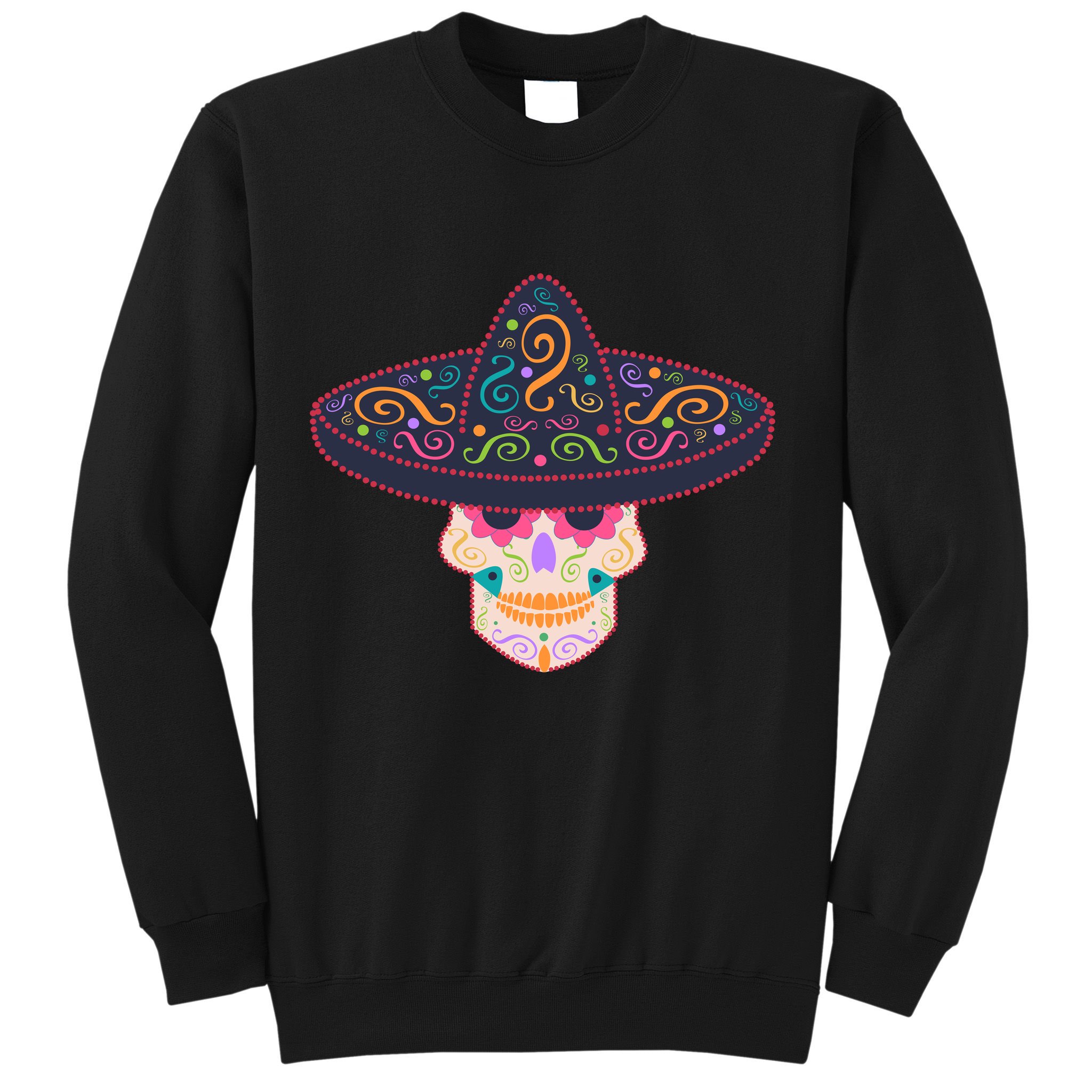 Cinco De Mayo Sugar Skull Sombrero Sweatshirt