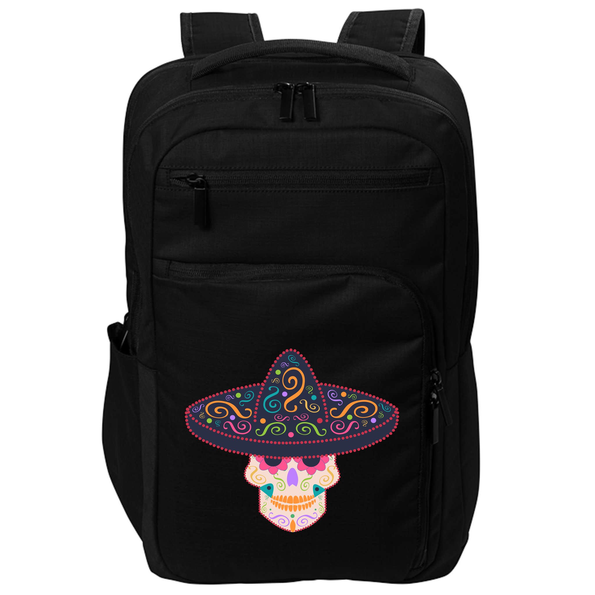 Cinco De Mayo Sugar Skull Sombrero Impact Tech Backpack