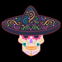 Cinco De Mayo Sugar Skull Sombrero Sustainable Bucket Hat