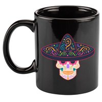 Cinco De Mayo Sugar Skull Sombrero 11oz C Handle Ceramic Mug
