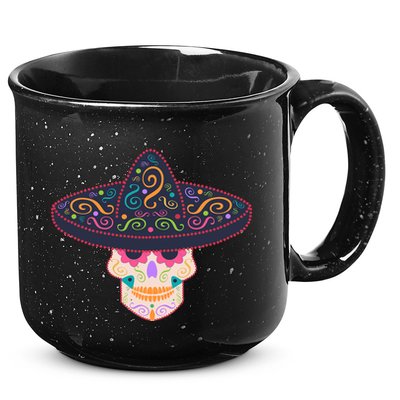 Cinco De Mayo Sugar Skull Sombrero 15oz Campfire Ceramic Mug