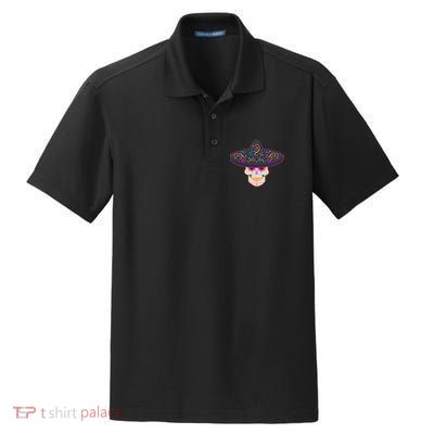 Cinco De Mayo Sugar Skull Sombrero Dry Zone Grid Polo