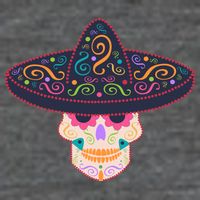 Cinco De Mayo Sugar Skull Sombrero Zip Tote Bag