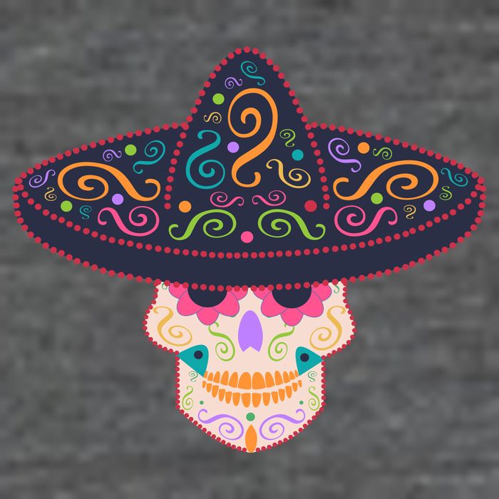 Cinco De Mayo Sugar Skull Sombrero Zip Tote Bag