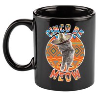 Cinco De Meow 11oz C Handle Ceramic Mug
