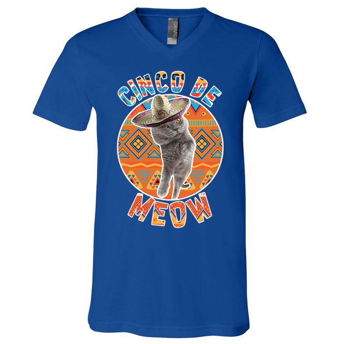 Cinco De Meow V-Neck T-Shirt
