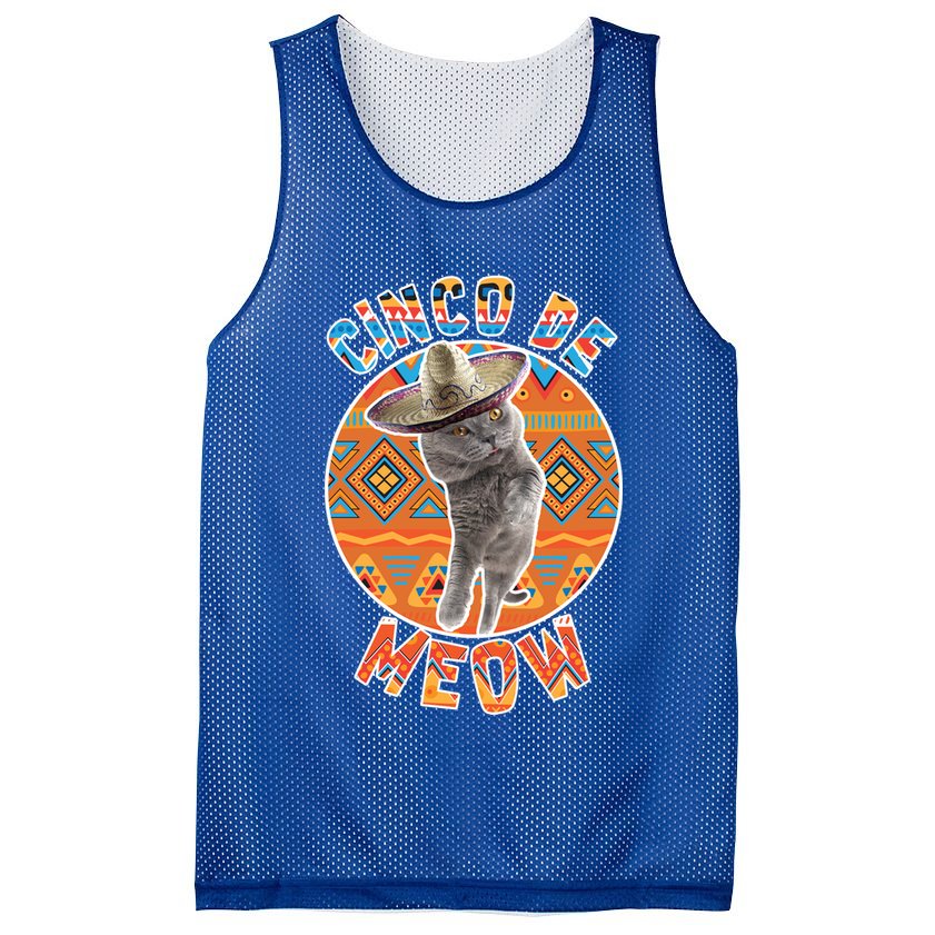 Cinco De Meow Mesh Reversible Basketball Jersey Tank